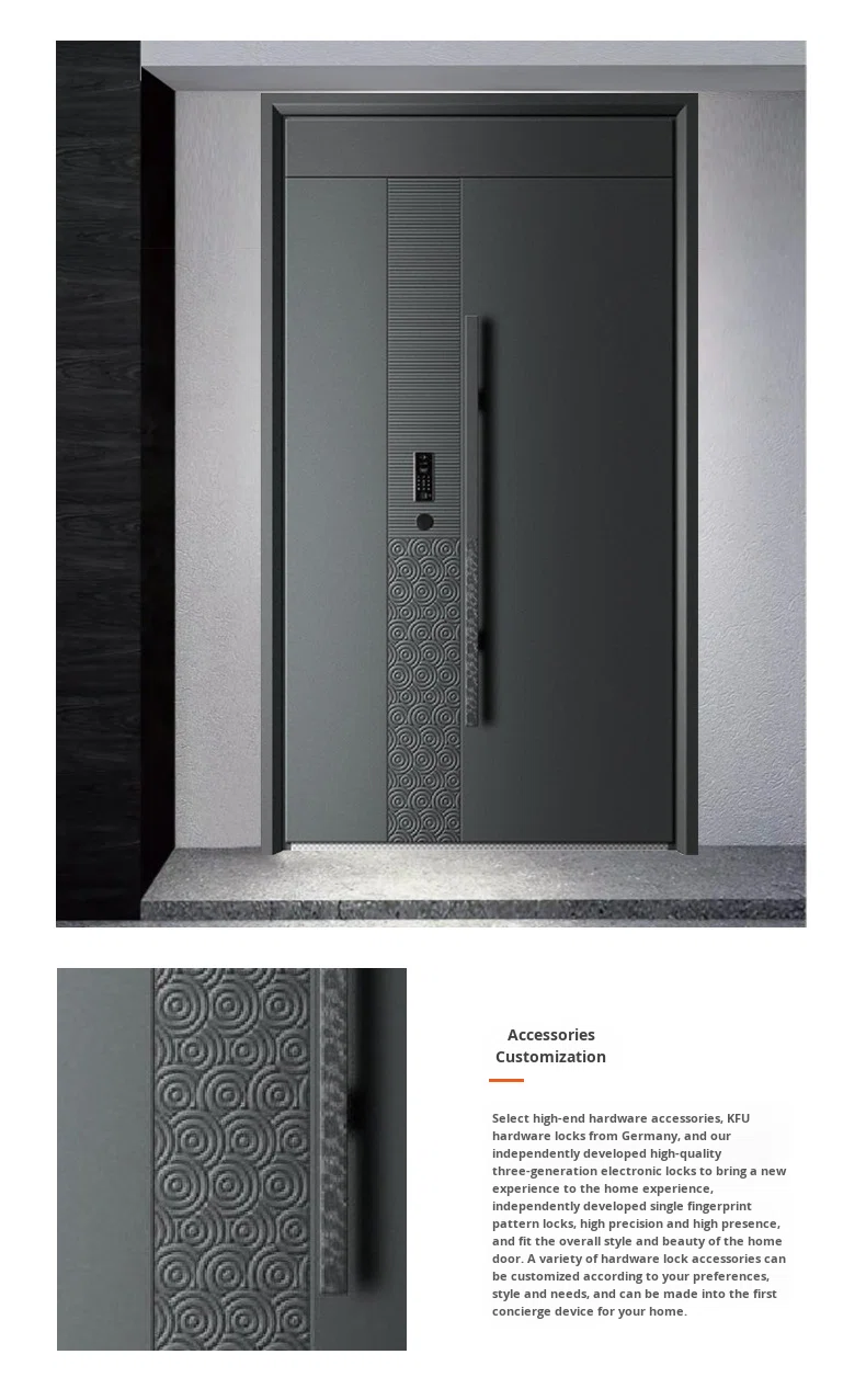Anti-Theft Entry Door Grade Double Security Door