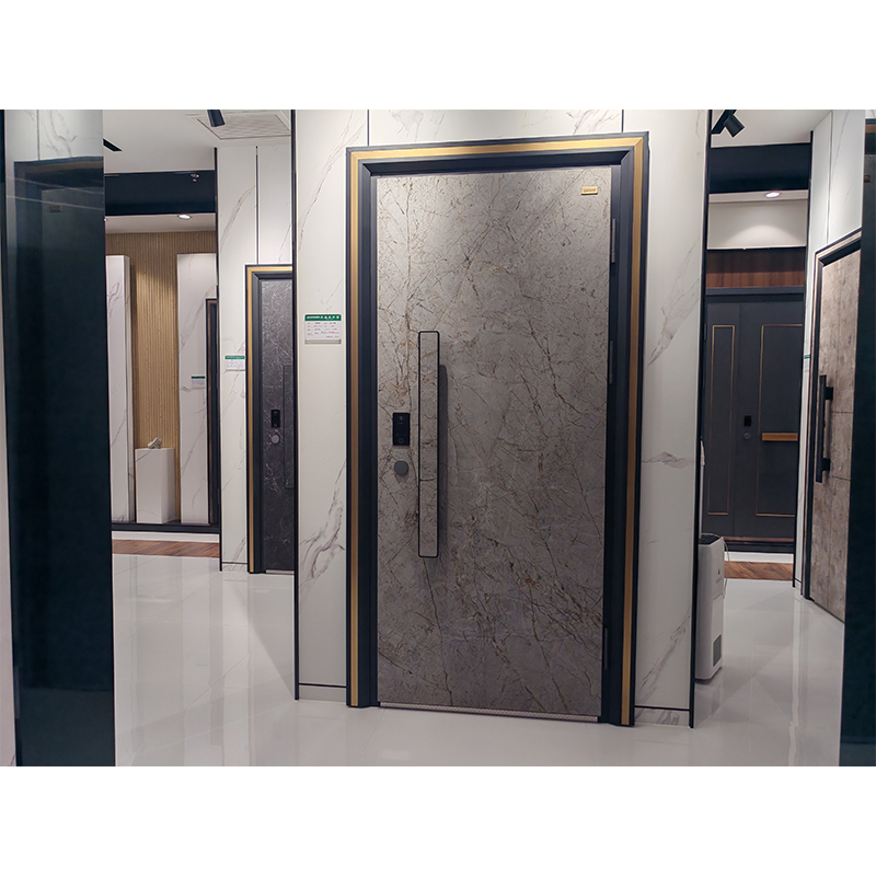 Modern Heavy-Duty Aluminum Alloy Armored Security Door with Waterproof &amp; Heat Insulation Carve Design Exterior Main Entry Gate