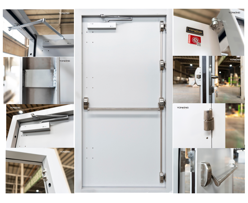 Yonking Exterior Fire Doors Waterproof Anti Hurricane Wind Resistant Steel Fire Rated Door For Subway Tunnel Airport