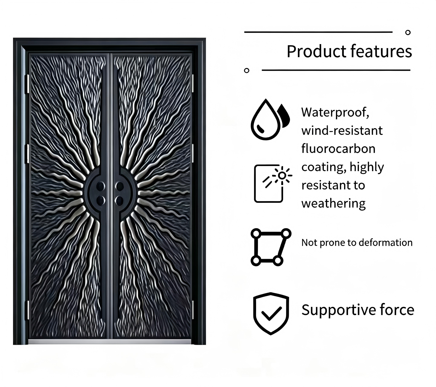 Custom Luxury Bulletproof Blast-Resistant Security Door, Insulated &amp; Soundproof, for Villa, Mansion &amp; Exclusive Clubhouse