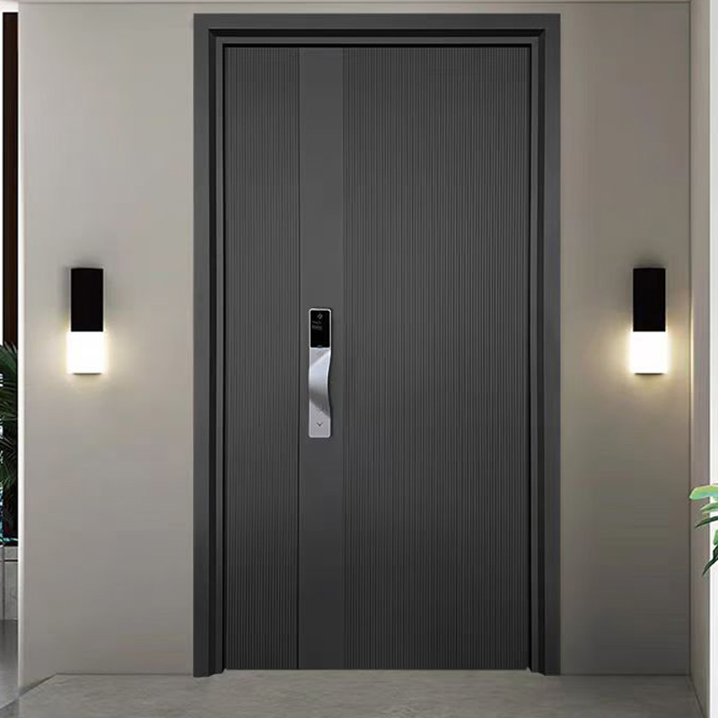 Security Main Pivot Front Door with Residential Aluminum Alloy Residential Modern Glass Graphic Design Customization