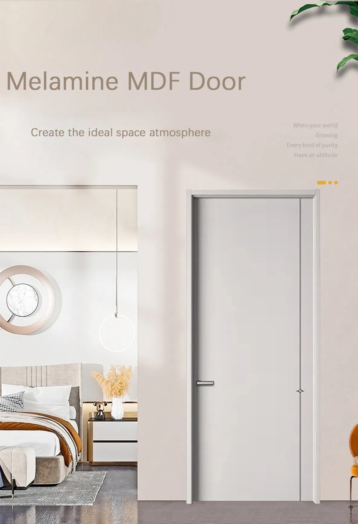Wooden Solid Waterproof Door Fireproof Interior Door Detail 2