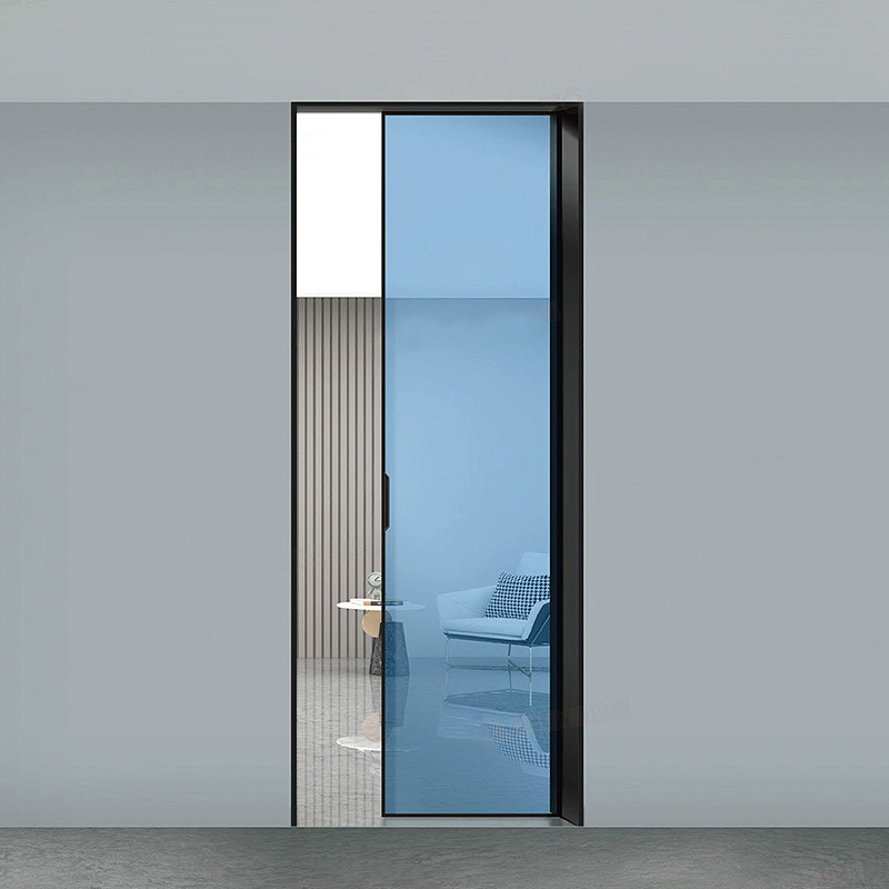 Xin Dafu Xdf330 Modern Aluminum Alloy Revolving Door with Tempered Glass Anti-impact Rated Sound Insulation Off-axis Pivot Door