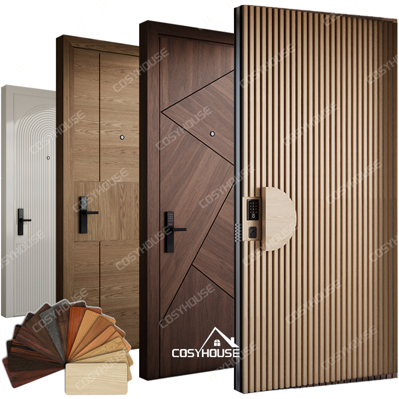 Steel Security Main Entrance Door Fireproof Waterproof Bulletproof Armored Door for Residential House Exterior Hotel Hall