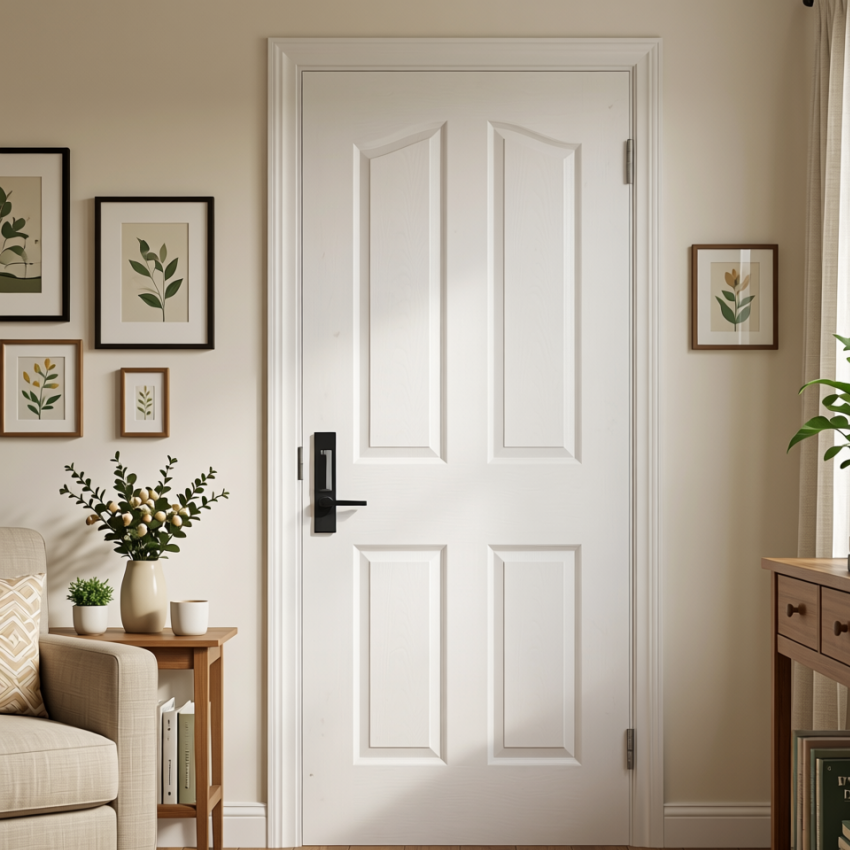 Solid Wood Double Main Door Design For Villa Door Finished Surface For Interior Teak Wood Panel Door Design