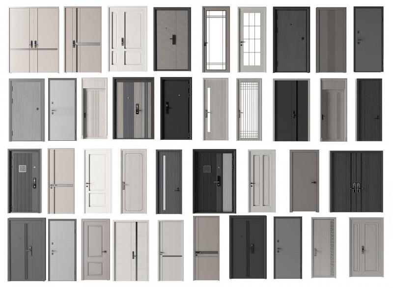 Modern Cast Aluminum Pivot Door - Heavy Duty Security Entrance Door for Main Entry