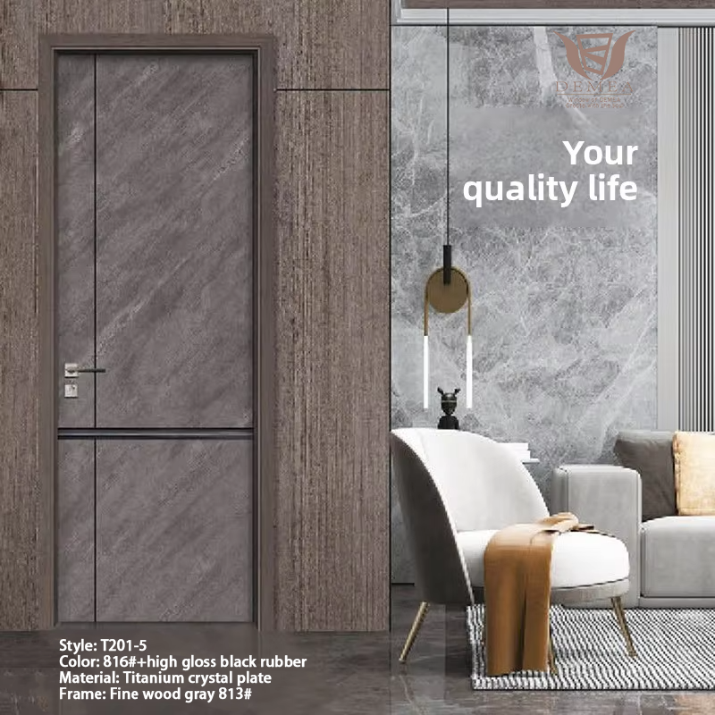 DEMEA China Top Manufacturer High Quality Internal Room Flush Wooden Door Design Bedroom Modern Interior Wooden Door