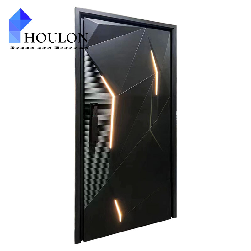 China Top Manufacturer Custom High Quality Steel Pivot External Security Doors for House Metal Front Entry Exterior Door