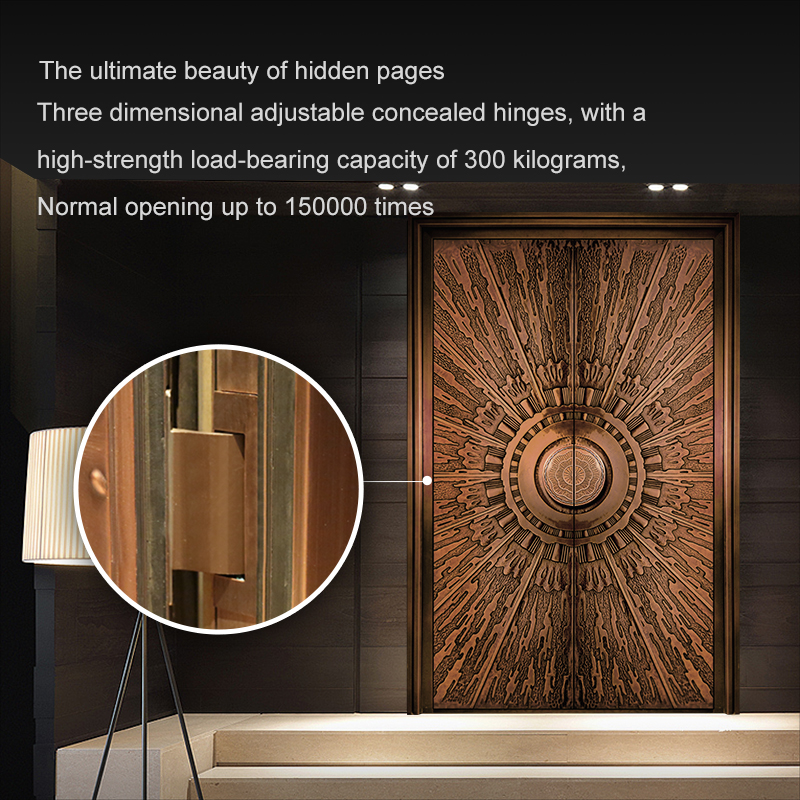 High Performance Solid Copper Front Door Luxury Antique Brass Handcrafted Villa Mansion Exterior Entry Security Gate