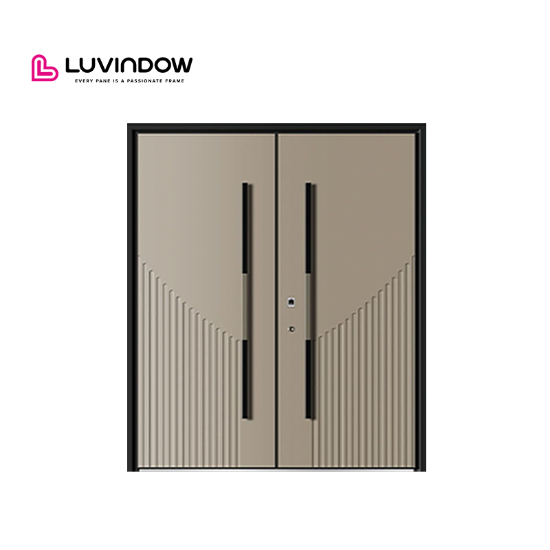 Premium Luxury Aluminum Alloy Villa Main Entrance Doors Fire Prevention Soundproof Modern Design Exterior