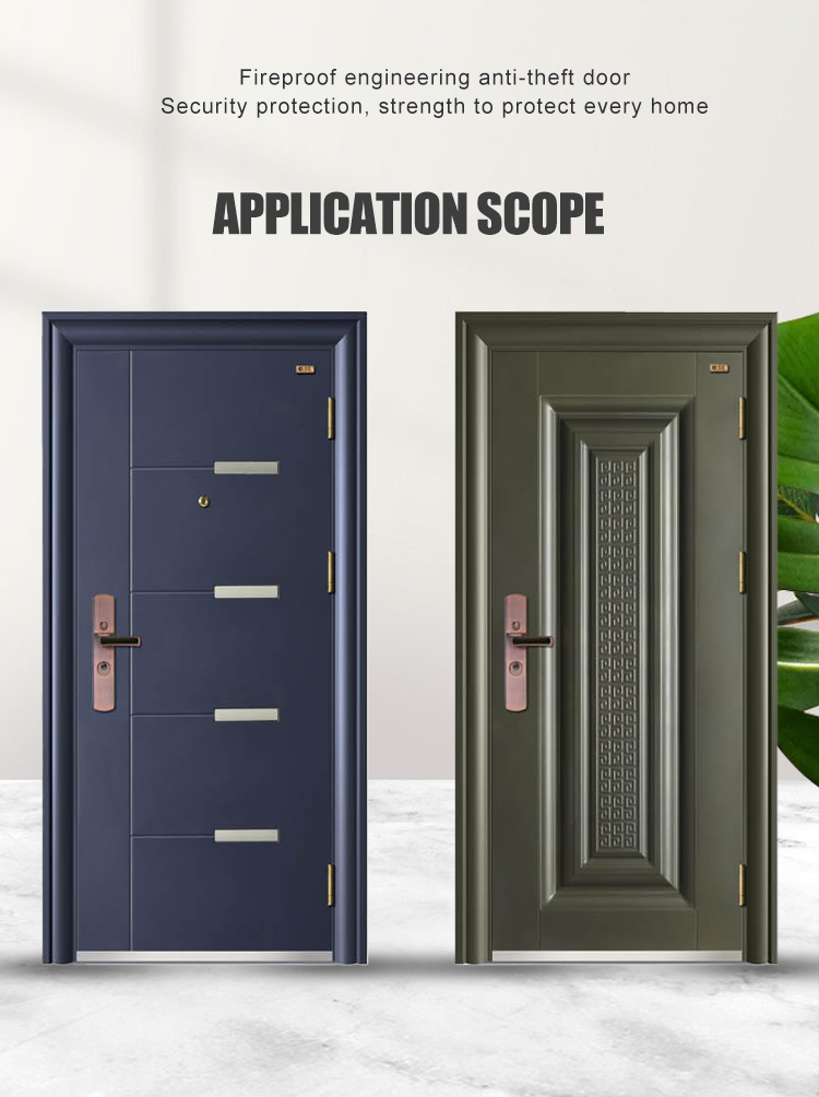 Escape Eco-Friendly Modern Armored Steel Fire-Rated Anti-Theft Exterior Door Manual 1 Year Warranty