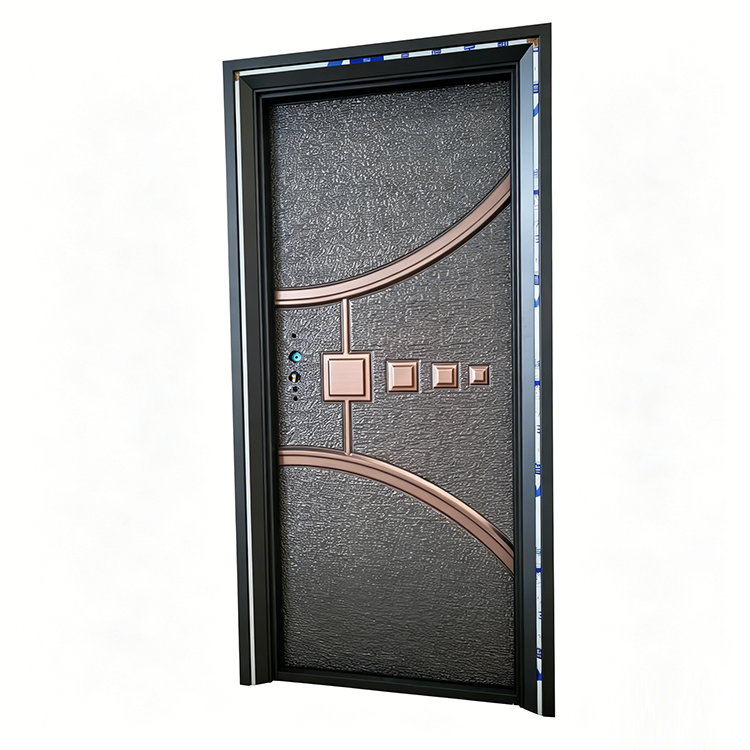 ABYAT Modern Copper Finish Pivot Door Powder Coated Solid Color Metal Door