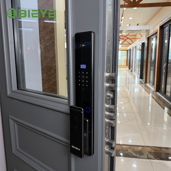 Morden Double Glass Entry Doors for Center Front Pivot Door Main Entrance Aluminium Glass Pivot Door Casement Grill Design