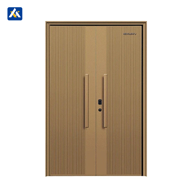 Custom Copper Paint Cast Aluminum Door Tank Design Security Front Door Postmodern Design Waterproof Feature for Luxury House