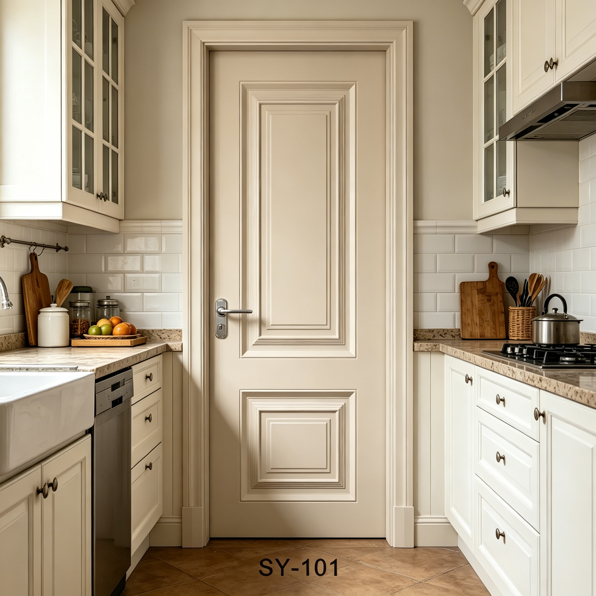 Moisture Resistant MDF Interior Door CPL Finish Internal Wooden Doors For Kitchen And Laundry Room