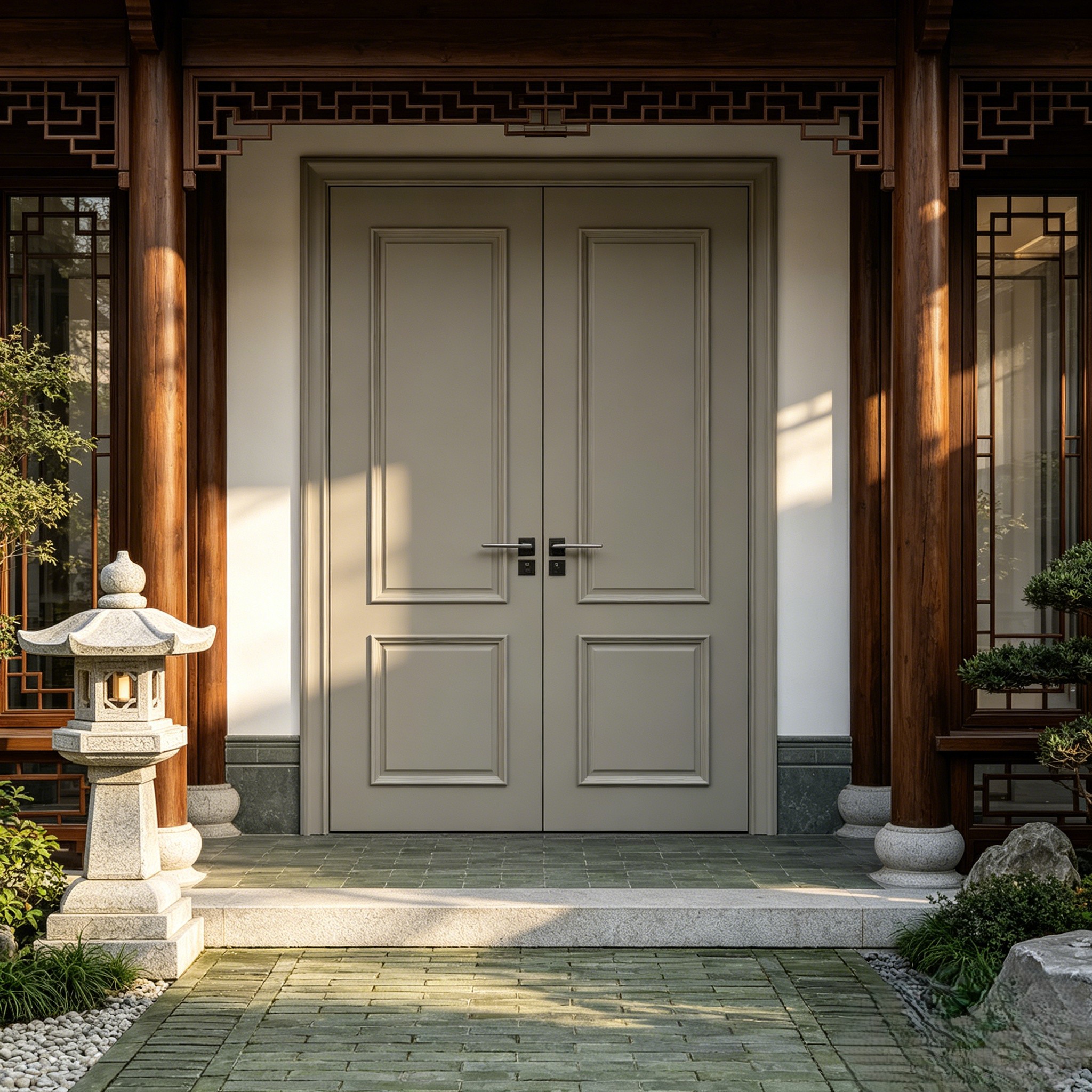 Modern Luxury Solid Wood Composite Interior Door Custom Design Flush Wood Door for Bedroom Hotel Project Wholesale