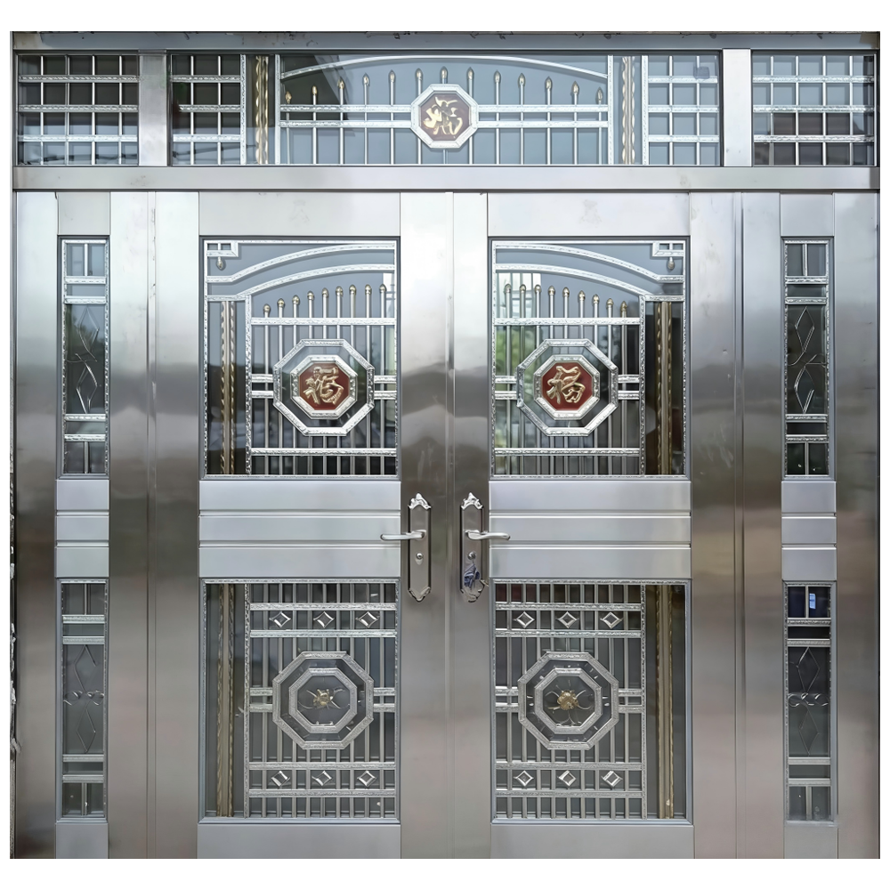 Luxury Villa Aluminum Door Unique Custom Design Side Opening Tuya Smart Compatible Waterproof Penthouse-Grade Security Anti-Pry
