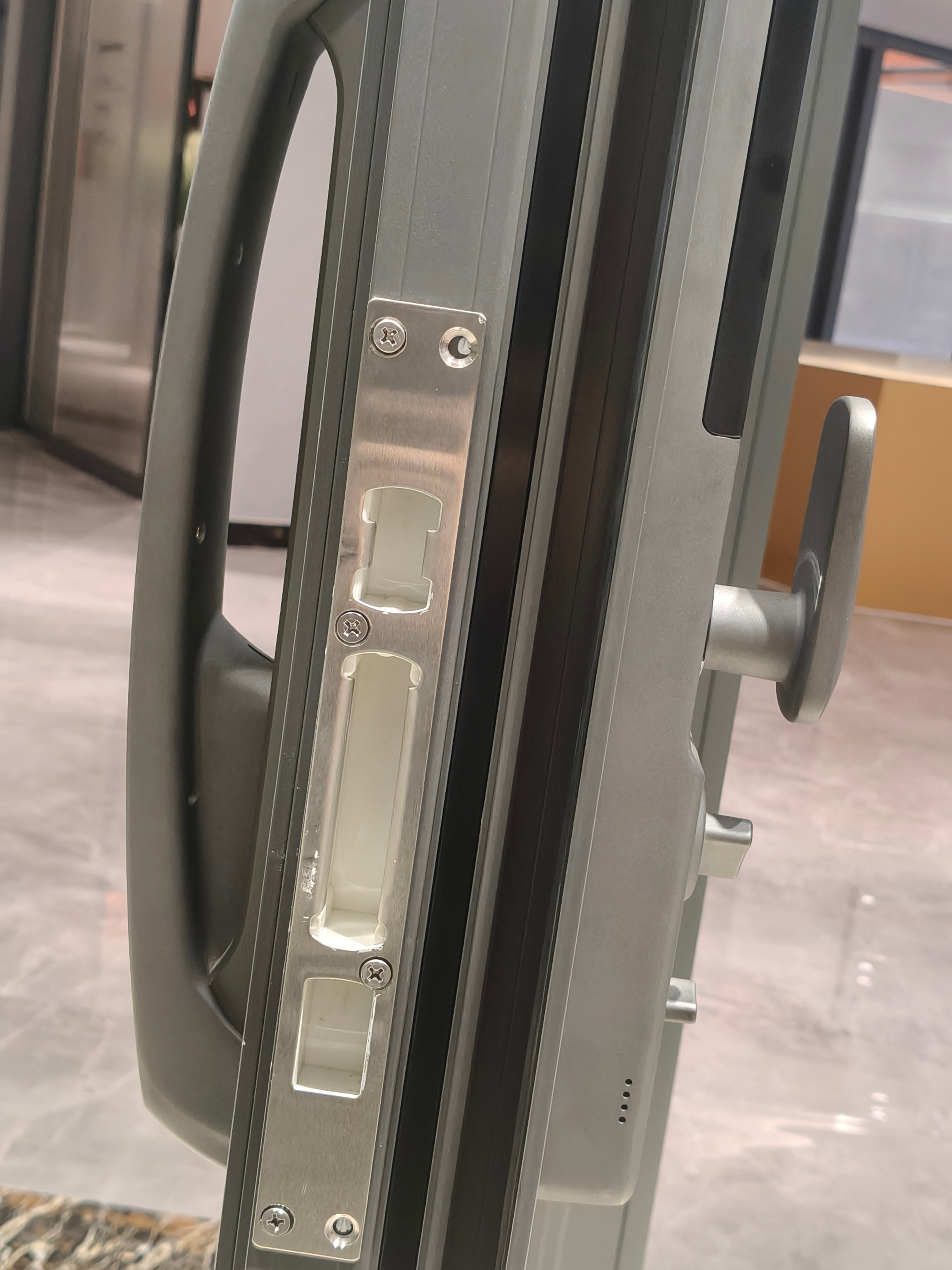 Luxury Design Aluminum Entrance Door Exterior Security Front Pivot Door Modern Entry Aluminum Intelligence Door