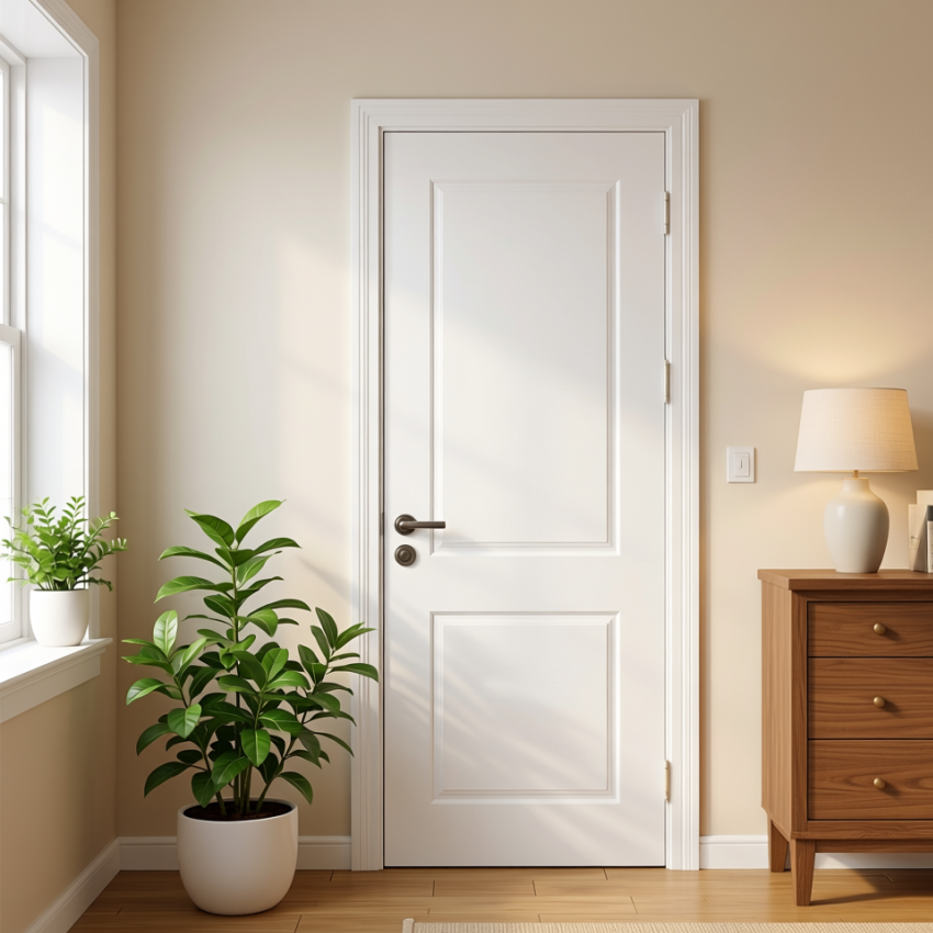 Solid Wood Double Main Door Design For Villa Door Finished Surface For Interior Teak Wood Panel Door Design