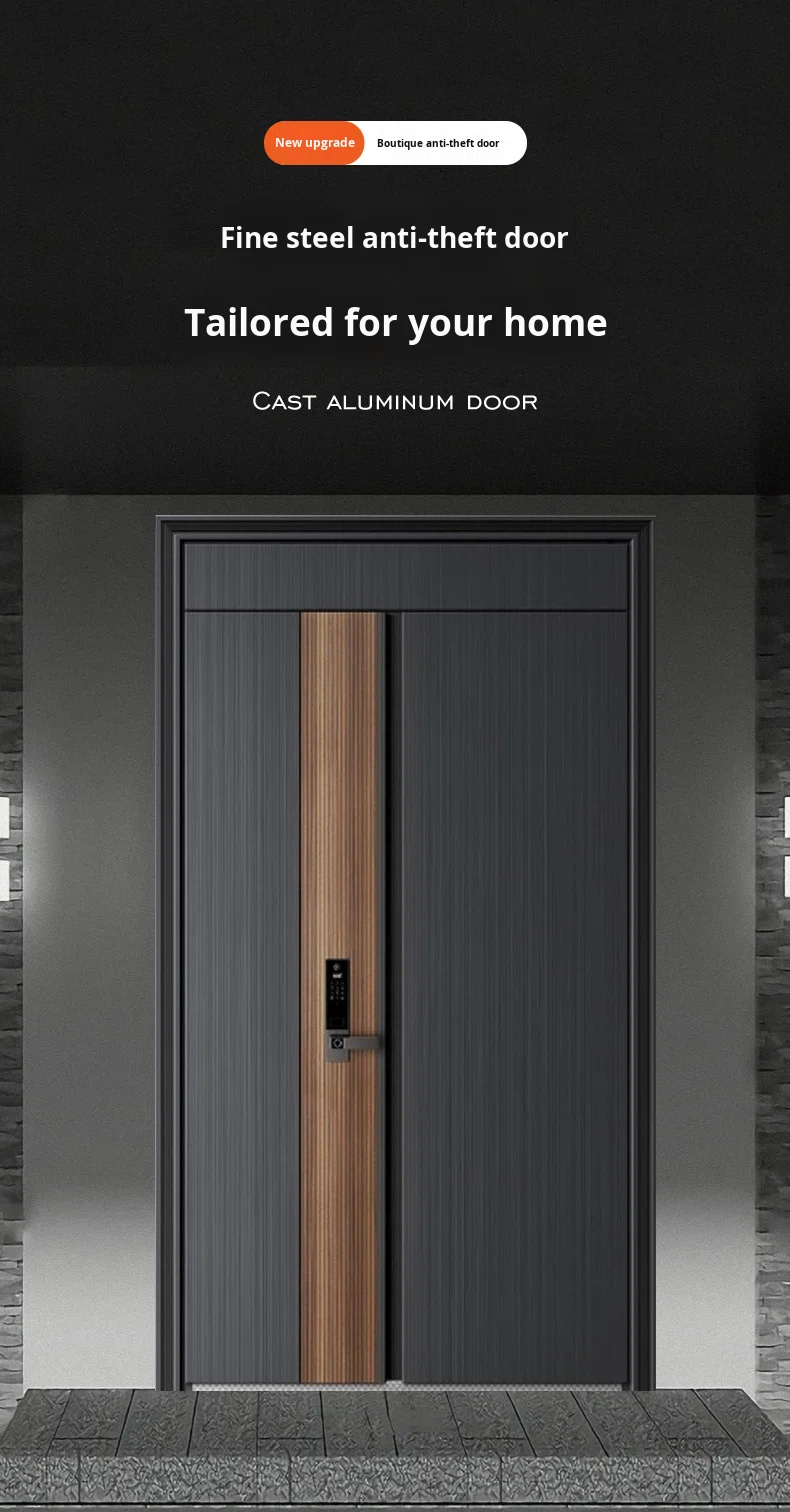 Anti-Theft Entry Door Grade Double Security Door