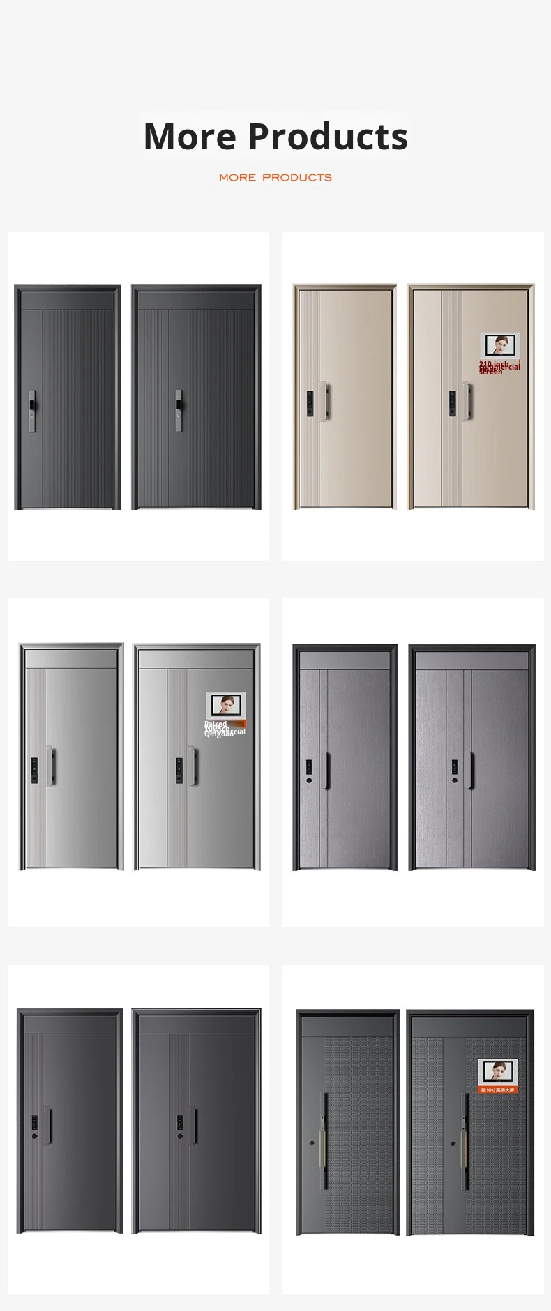 Anti-Theft Entry Door Grade Double Security Door