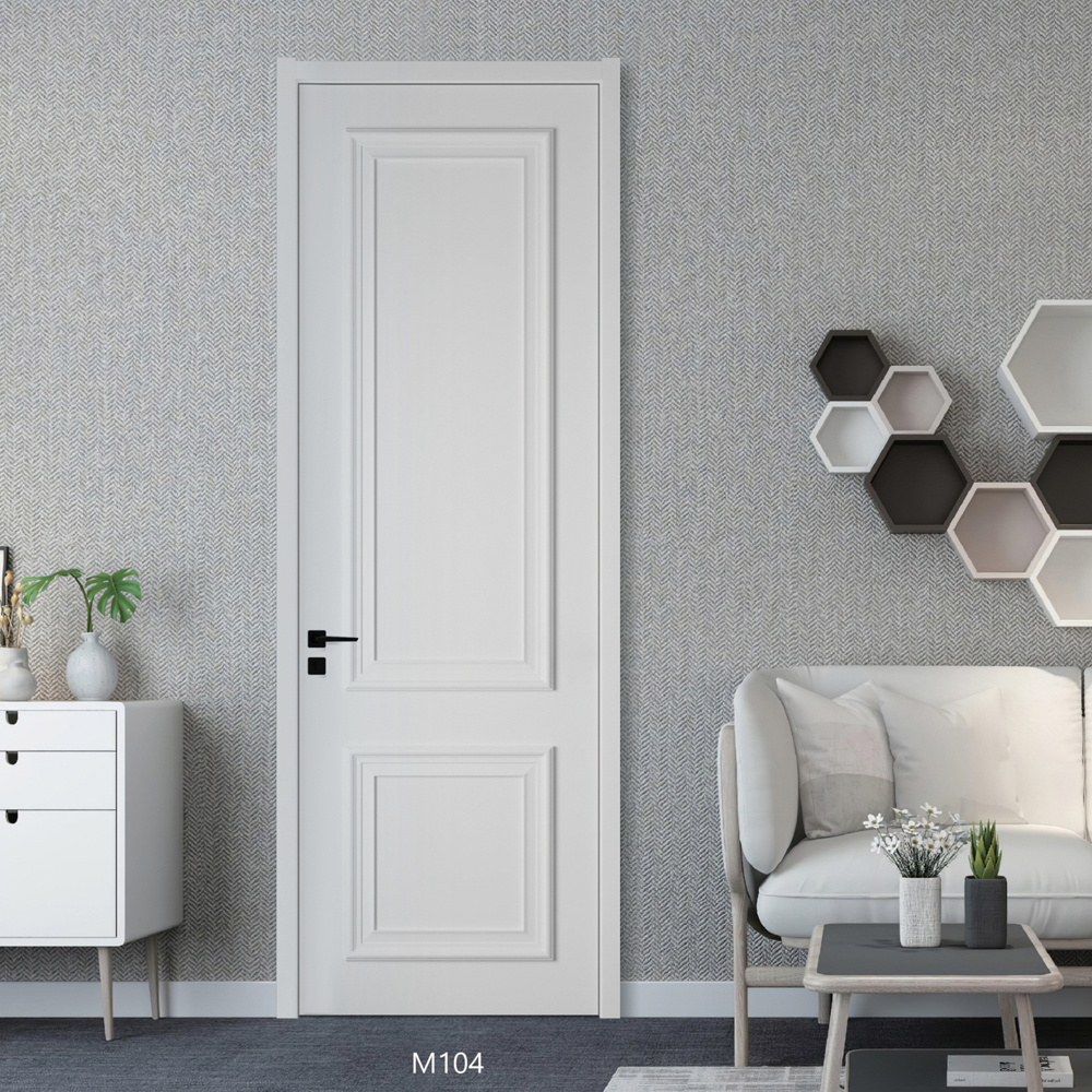 BALOM Customized Modern Wood Plastic Composite Waterproof Wpc Door Melamine Veneer Door PVC Interior Doors
