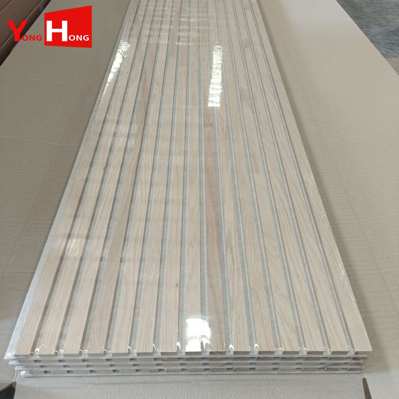 Professional SoundProof Panels For Walls Noise Cancelling Acoustic Wall Panel Eco-friendly PET Polyester Fiber Wood Veneer Slat
