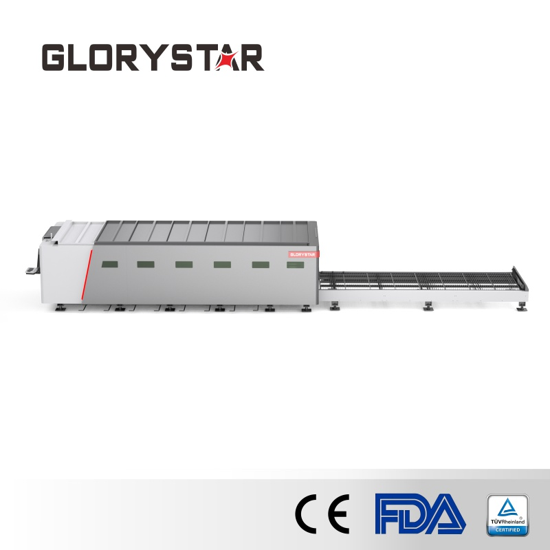 Glorystar Laser High-Rigidity 80kw Laser Cutting Machine System - 1.5g Acceleration &amp; 0.03mm Precision for Aerospace Plates