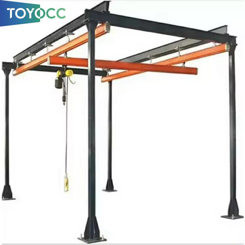 Light Duty Freestanding Overhead Lifting System for Glass Industry