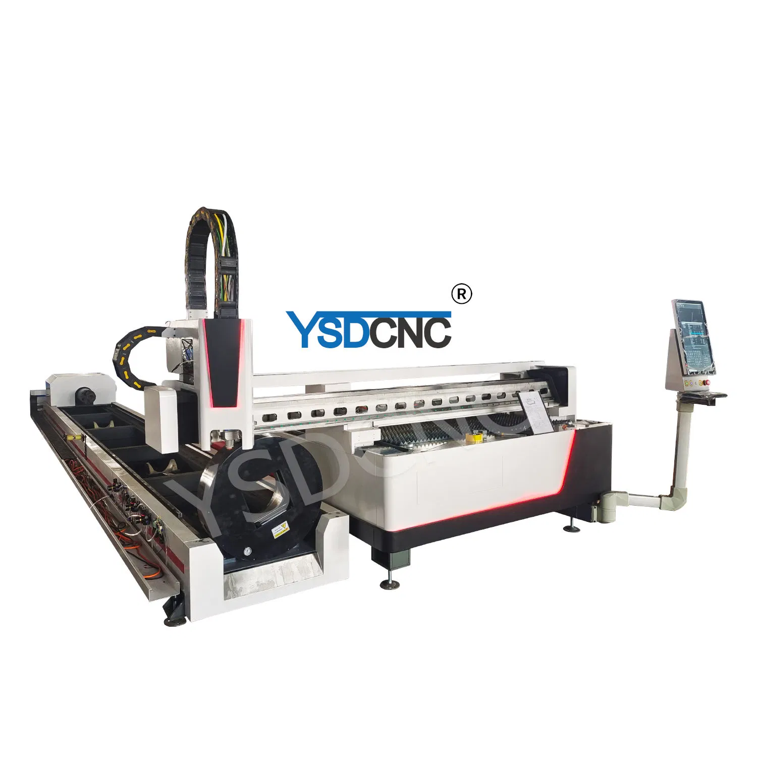 Carbon Steel Stainless Steel Metal Fiber Laser Cutting Equipment Ysdcnc 6020s 6000*2000mm 6kw