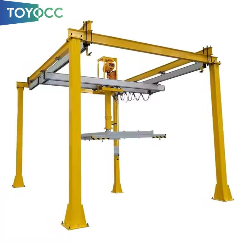 High-Tech Glass Sucker Lifting System with Portal Frame and Overhead Crane