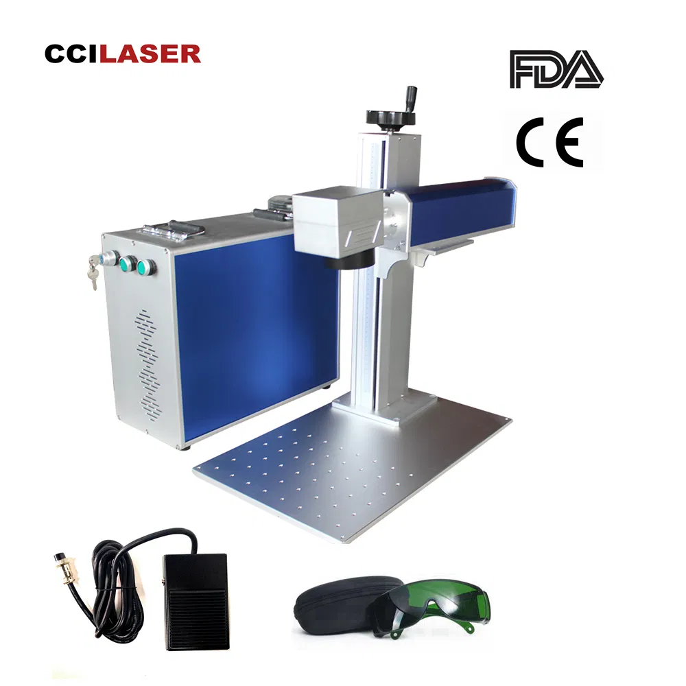 Desktop 100W Ring Mopa Color UV Precision 30W Metal Jewelry PVC Aluminum Fiber Portable Laser Marking Machine Price for Metal/Plastic/Tag/Engraving Logo Marker