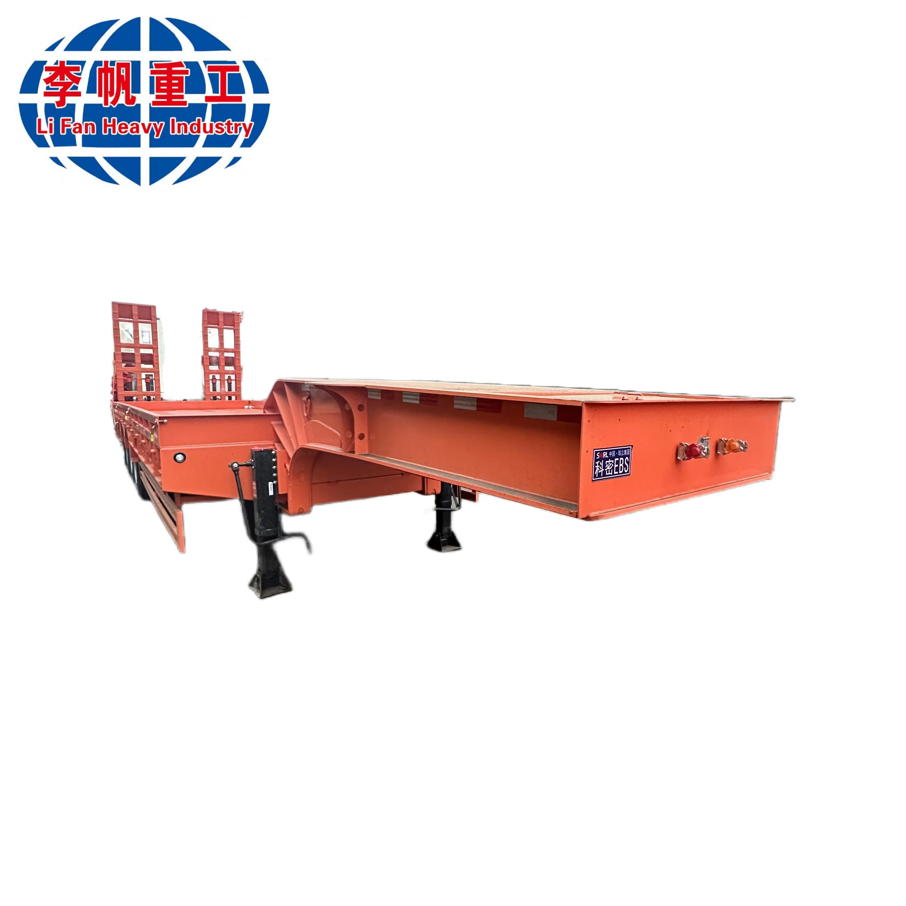 High Quality Steel Optional Lowbed Heavy Duty Truck Low Flatbed Lowboy Trailer