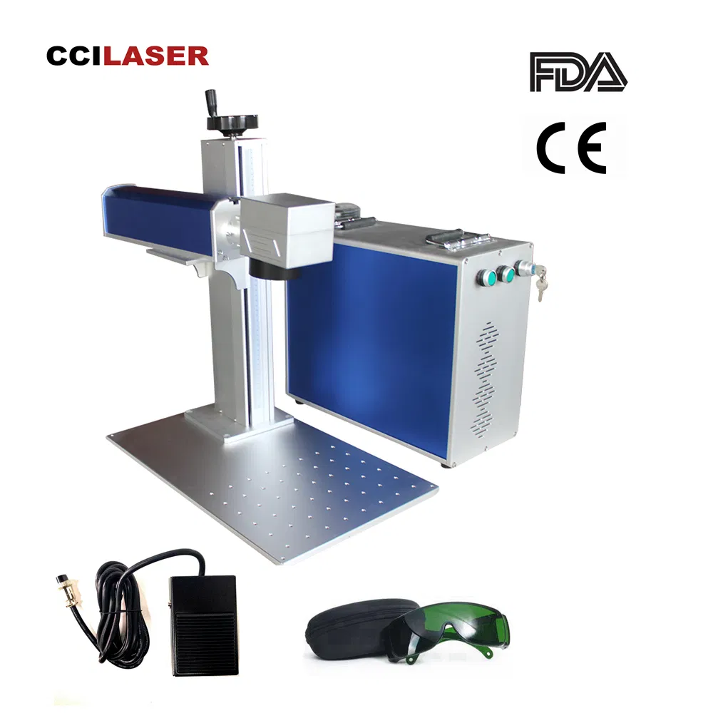 Desktop 100W Ring Mopa Color UV Precision 30W Metal Jewelry PVC Aluminum Fiber Portable Laser Marking Machine Price for Metal/Plastic/Tag/Engraving Logo Marker
