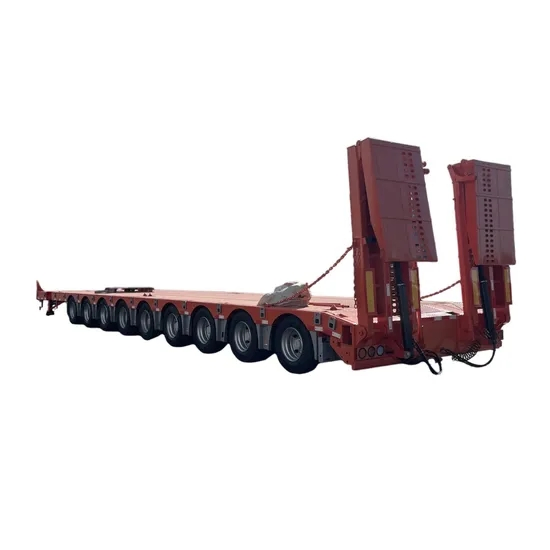High Quality Steel Optional Lowbed Heavy Duty Truck Low Flatbed Lowboy Trailer