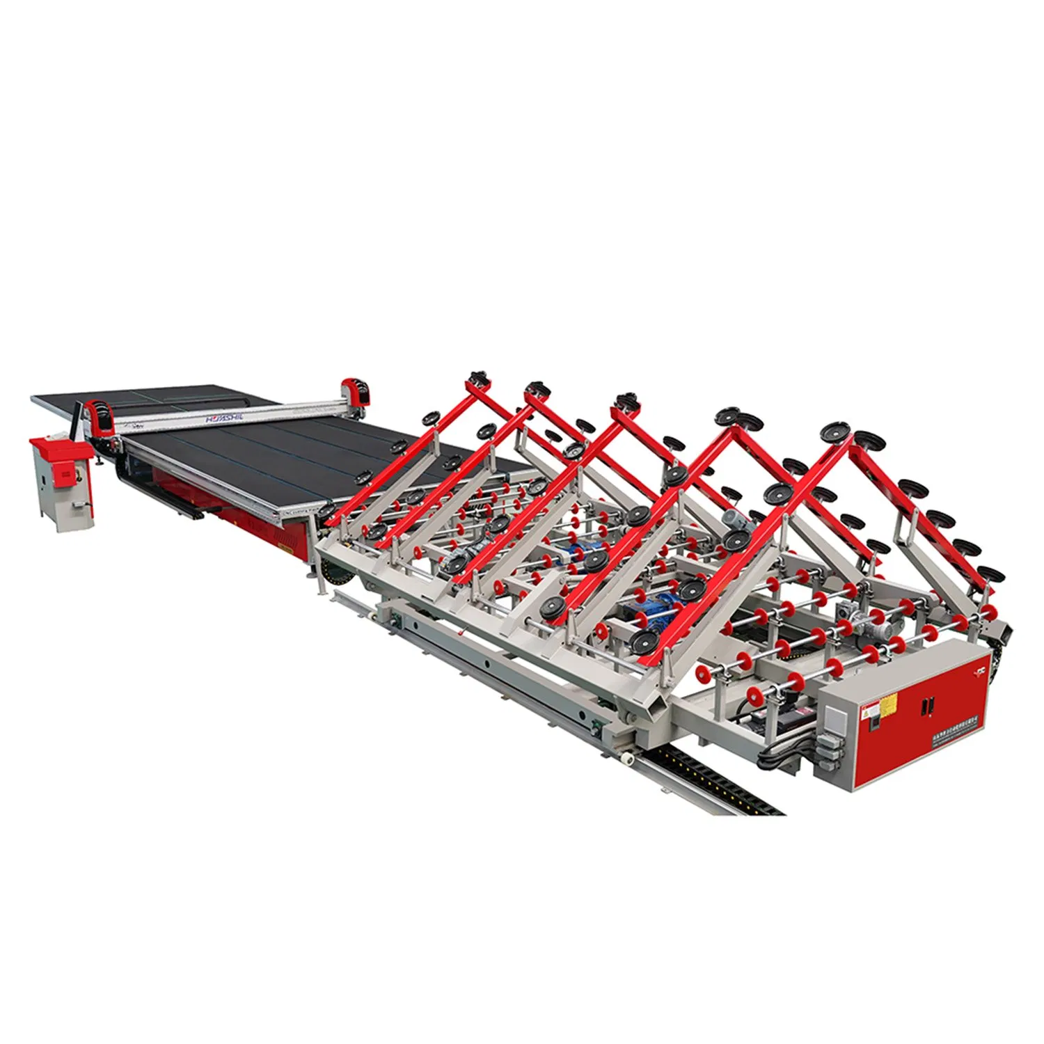 Huashil Model 2721/3829/4228/5133/6133 CNC Double Side Loading Glass Cutting Line for Tempered Glass Production with CE ISO TUV