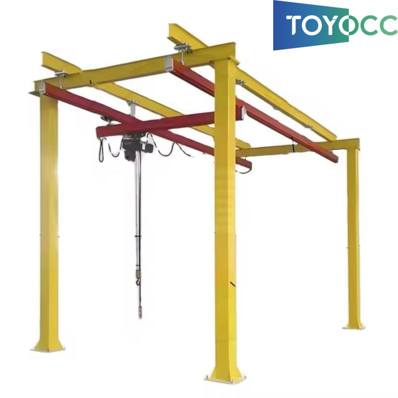 Light Duty Freestanding Overhead Lifting System for Glass Industry