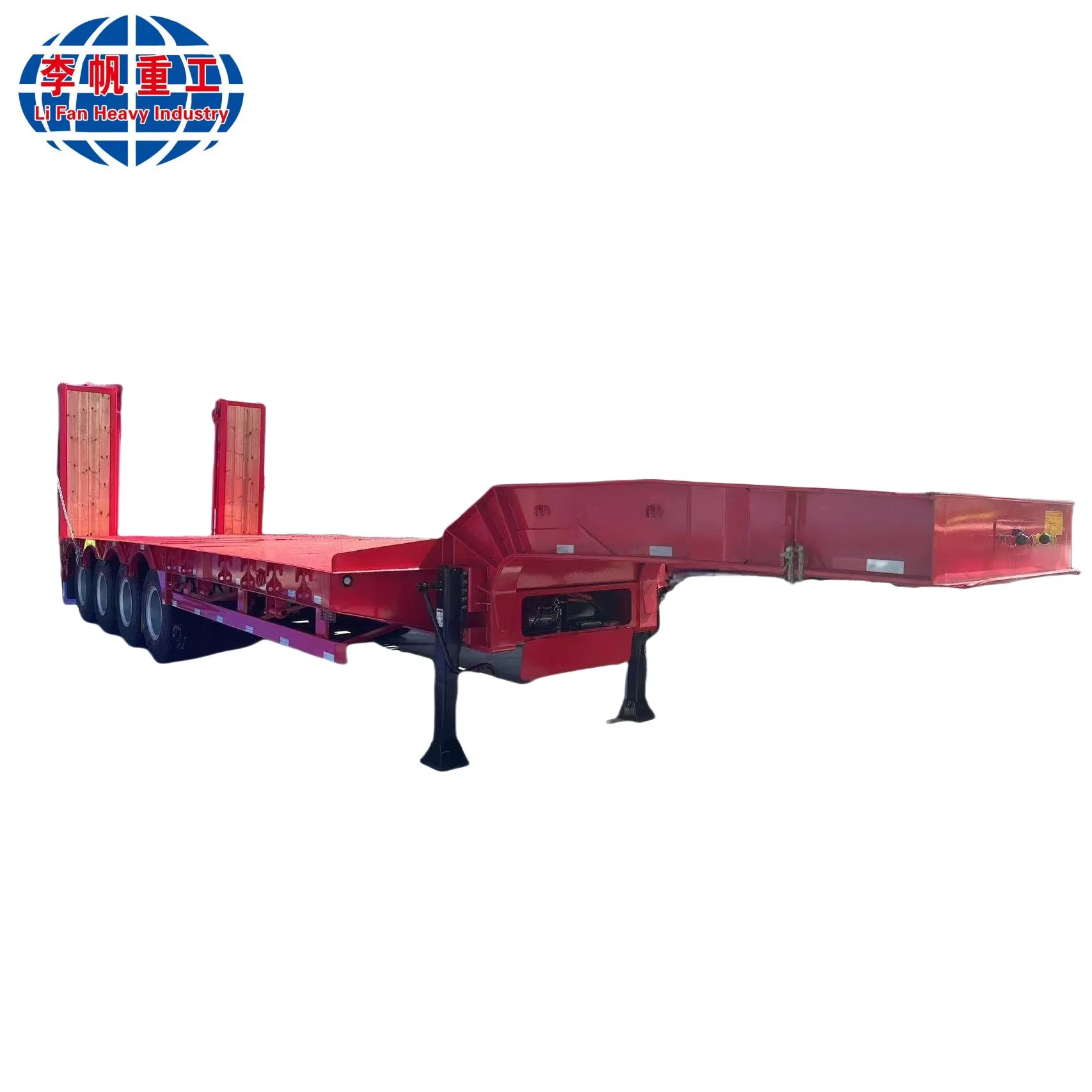 Wide-Deck Lowboy Semi-Trailer for Large-Scale Component Transport