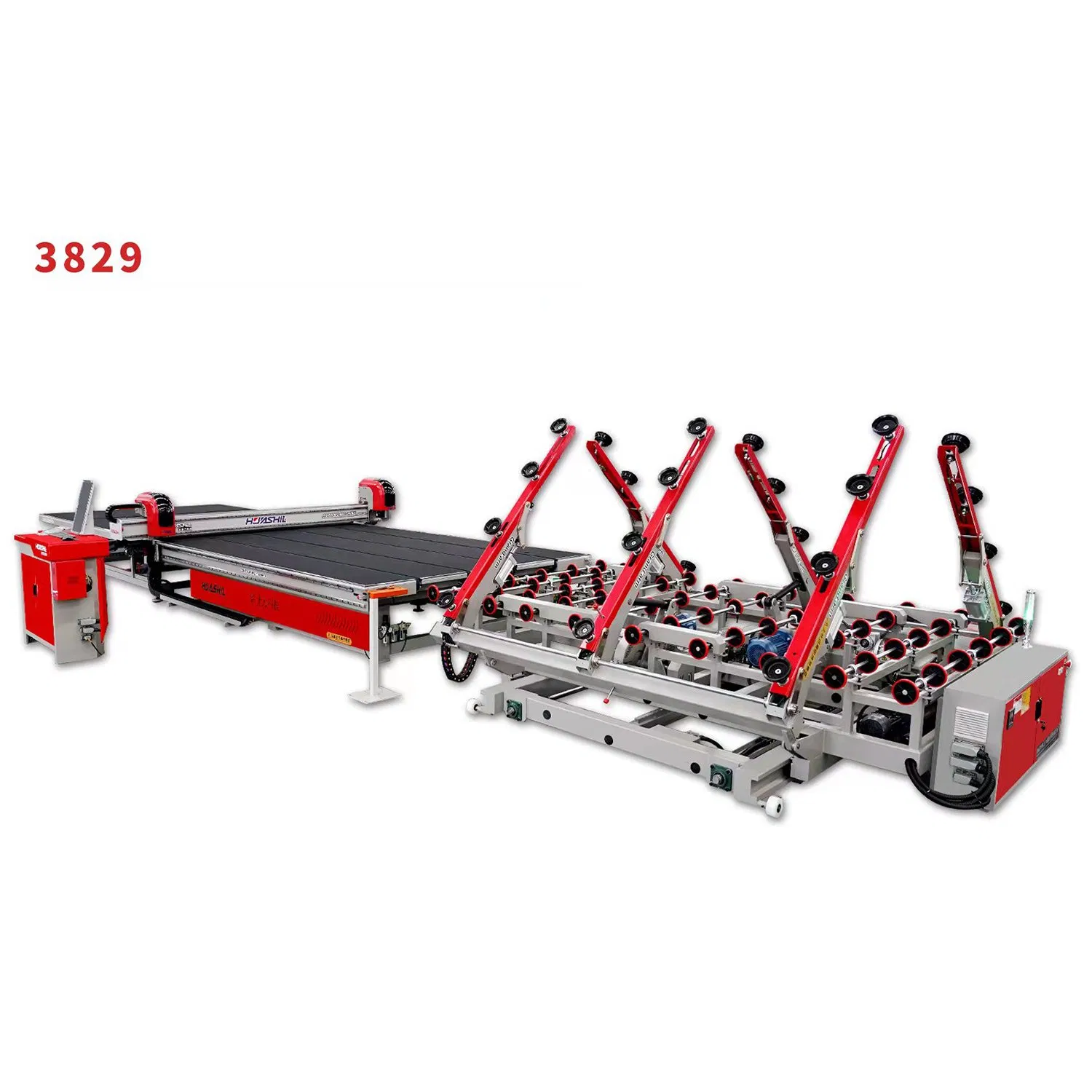 Huashil Model 2721/3829/4228/5133/6133 CNC Double Side Loading Glass Cutting Line for Tempered Glass Production with CE ISO TUV