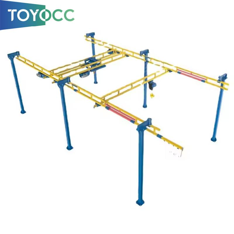 High-Tech Glass Sucker Lifting System with Portal Frame and Overhead Crane