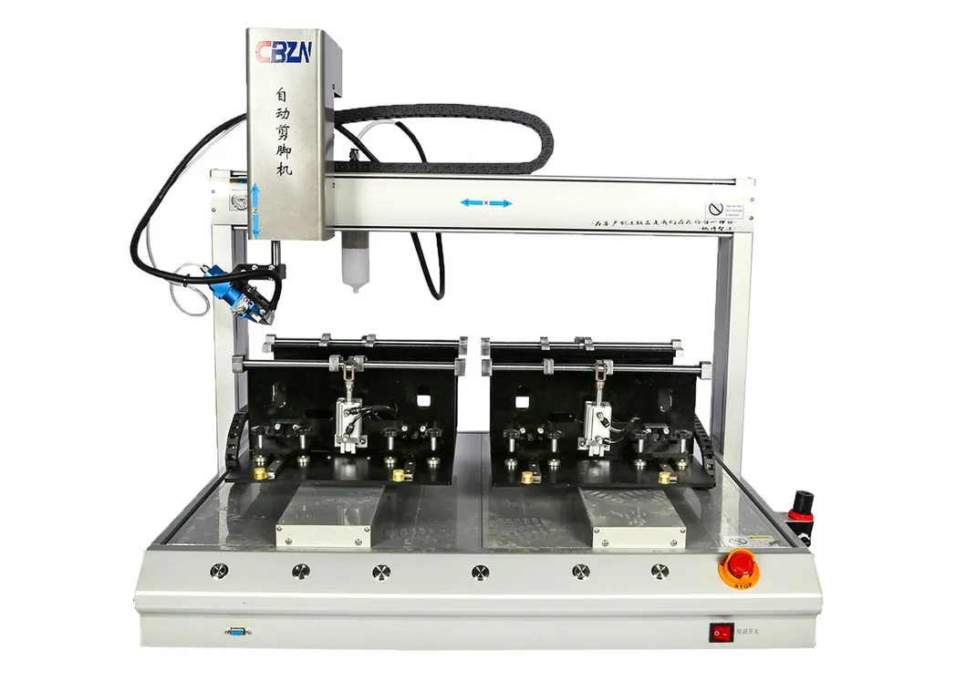 Automatic foot cutting machine side view