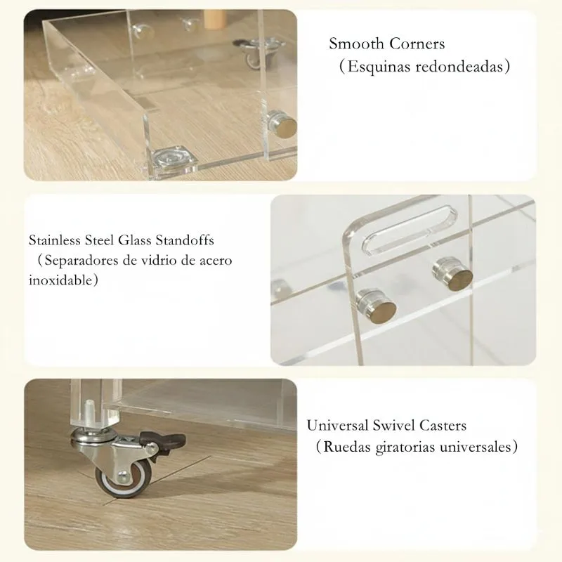 Acrylic Rolling Cart View 5