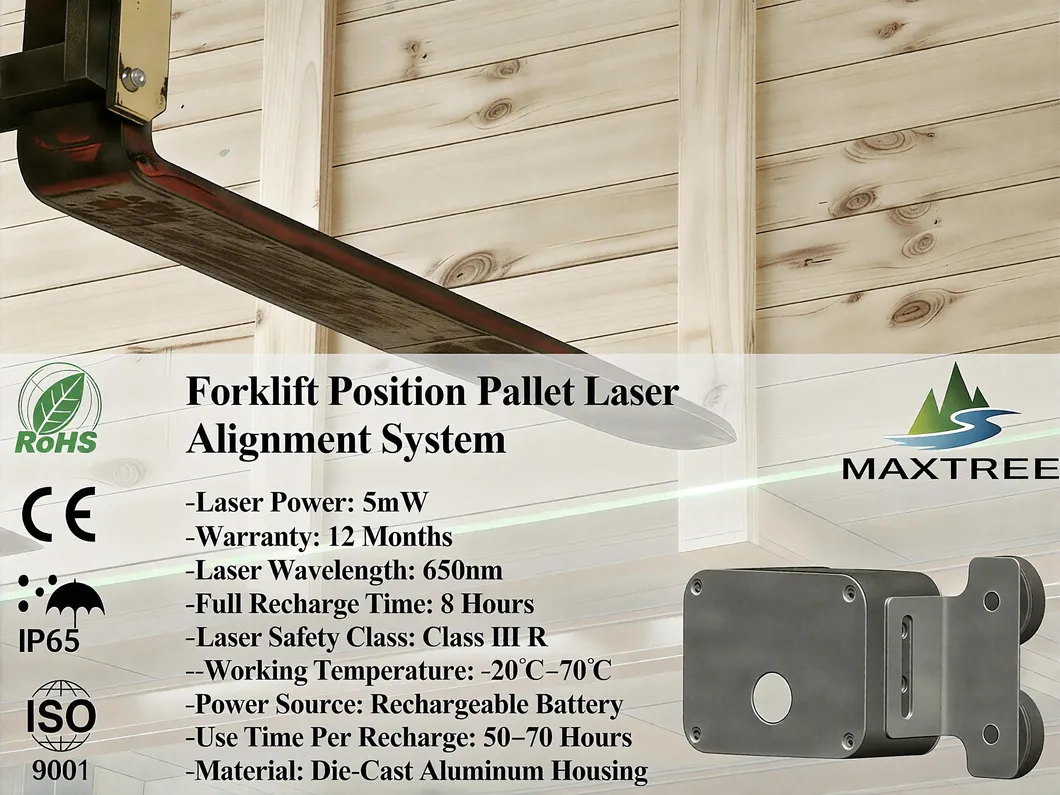 Forklift Laser Tine Guides Alignment System