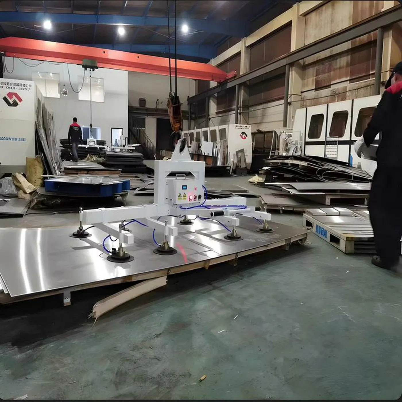 90degree Turn Over Glass Panel Vacuum Suction Laser Feeding System