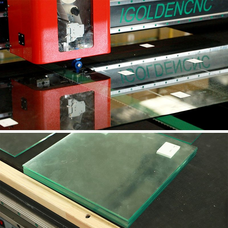 Automatic Glass Cutting Machine Original Glass Panel Cutting High Speed Operate Digital Display System Glass Processing Machine