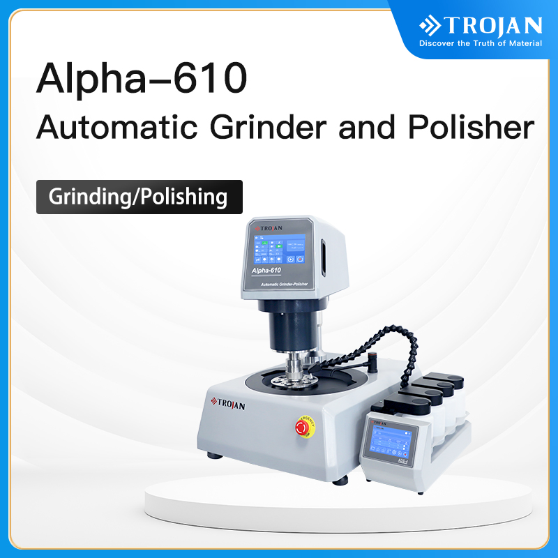 Alpha-610 Lab-Grade Fully Automatic Vibratory Cutting Polishing Machine Metallurgical Polisher Grinder Metallographic Polishing Equipment with Grinding Kit