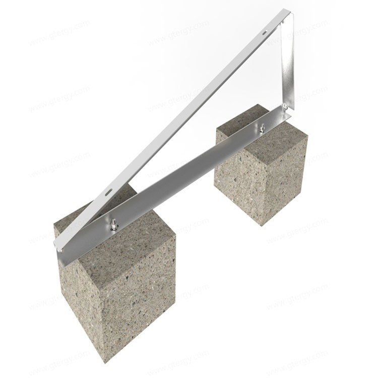 Aluminum Alloy Anodized Flat Roof Mounting System Brackets Mount Kit for PV Solar Panel Structure