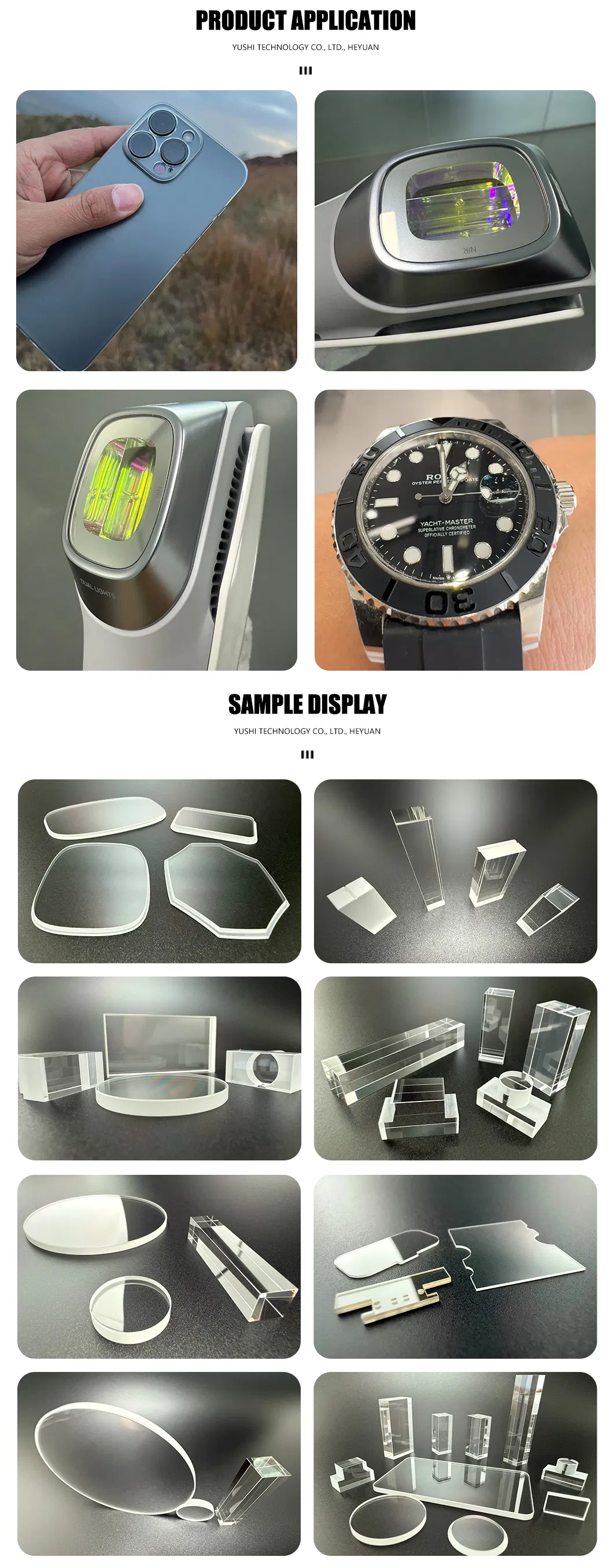 High Temperature View Port Sapphire Glass