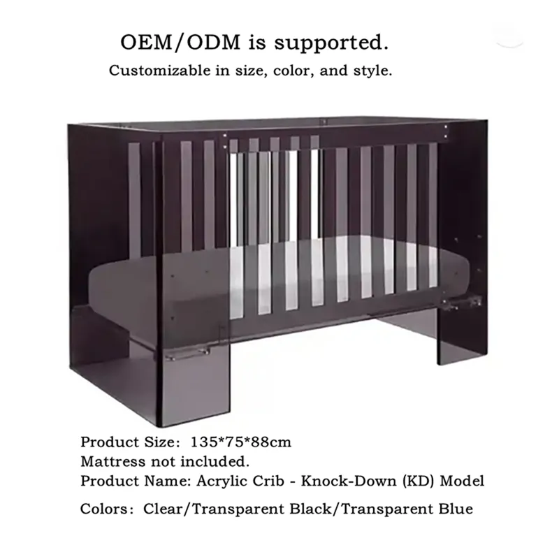 Modern Acrylic Crib View 6