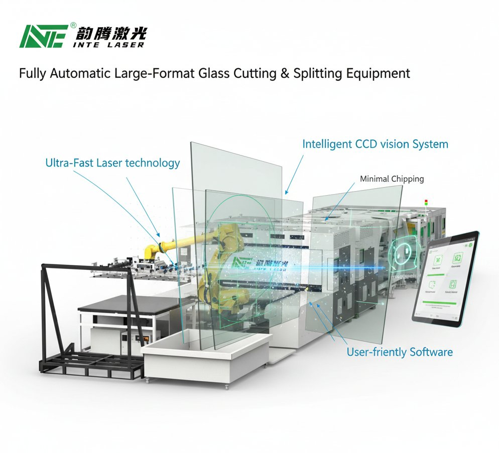 Advanced Fully Automated Large-Format Glass Cutting &amp; Splitting System with Infrared Picosecond Laser for Premium Automotive, Architectural, and Electronics